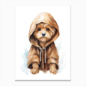 Poodle Dog As A Jedi 4 Canvas Print