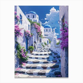 Beautiful Santorini Greece Wall Art 17 Canvas Print