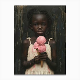 Ice Cream Girl Canvas Print