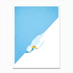 Skier On The Slopes 3 Canvas Print