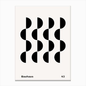 Geometric Bauhaus Poster B&W 43 Canvas Print