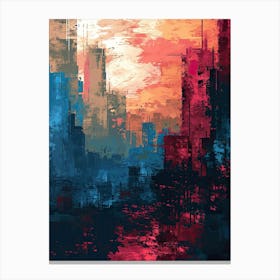 Abstract City | Pixel Minimalism Art Series 2 Canvas Print