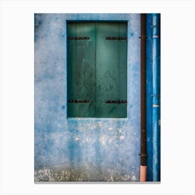 Drainpipes And Shuttered Window Canvas Print