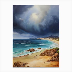 Stormy Day At The Beach Canvas Print