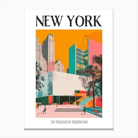 The Museum Of Modern Art New York Colourful Silkscreen Illustration 1 Poster Canvas Print