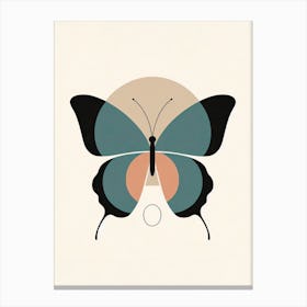 Boho Minimalist Butterfly Poster 9 Canvas Print