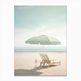 Serene Beachscape Summer Photography Canvas Print