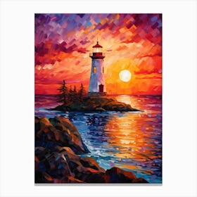 Sunset Lighthouse 7 Canvas Print