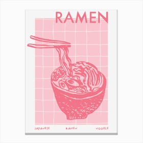 Pink Ramen Canvas Print