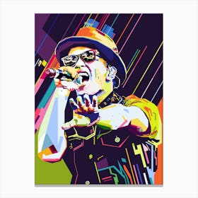 Bruno Mars Style WPAP Canvas Print