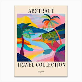 Abstract Travel Collection Poster Guyana 4 Canvas Print