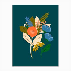 Indigo Botanical Canvas Print