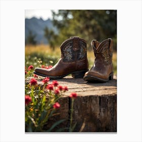 Pair Of Cowboy Boots Canvas Print