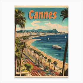 Aihrgdesign A Vintage Travel Poster Of Cannes 4 Canvas Print