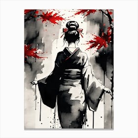 Geisha Painting 2 Canvas Print