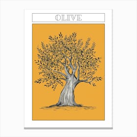 Olive Tree Minimalistic Drawing 2 Poster Canvas Print