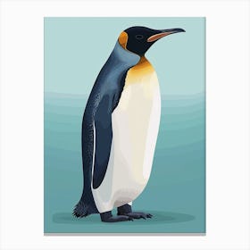 King Penguin Carcass Island Minimalist Illustration 3 Canvas Print