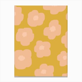 Sookie Floral Pink Yellow Canvas Print