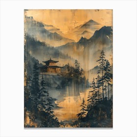 Antique Chinese Landscape Painting 8 Canvas Print