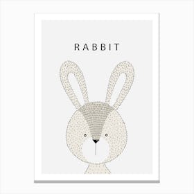 Rabbit Print Canvas Print
