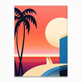 Gold Coast, Australia, Bold Outlines 4 Canvas Print