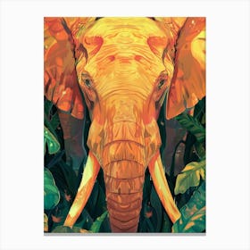 Elephant In The Jungle 2 Canvas Print