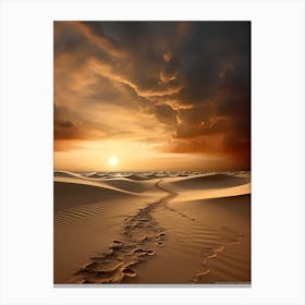 Path In The Sand 1 Canvas Print