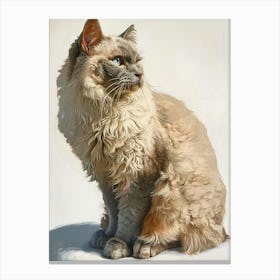 Laperm Cat Painting 3 Canvas Print
