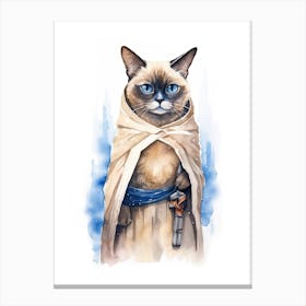 Siamese Cat As A Jedi 4 Canvas Print