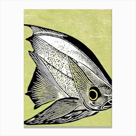 John Dory Linocut Canvas Print