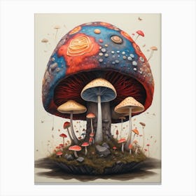 Mushroom Painting Canvas Print