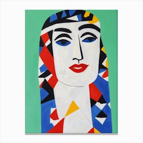 Woman With A Headdress Canvas Print