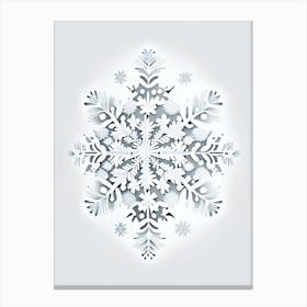 Winter Snowflake Pattern, Snowflakes, Marker Art 3 Canvas Print