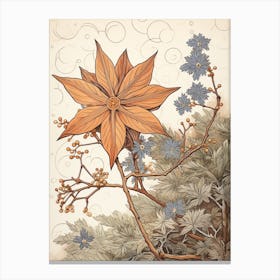 Asagiri Japanese Wood Clover Vintage Japanese Botanical Canvas Print