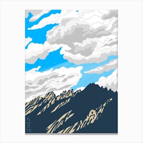 Clouds Going Over The Mountain Canvas Print