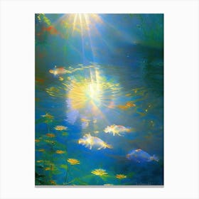 Sanke Koi Fish Monet Style Classic Painting Canvas Print