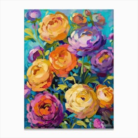 Colorful Roses Canvas Print