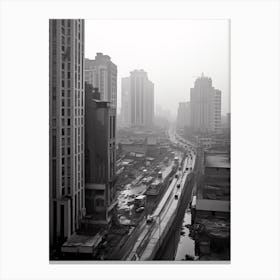 Jakarta, Indonesia, Black And White Old Photo 1 Canvas Print