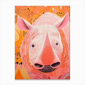 Close Up Pink Rhino Canvas Print