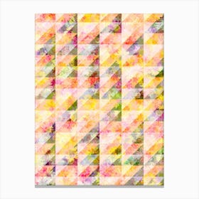 Geometric Triangle Floral Canvas Print