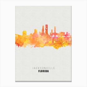 Jacksonville Florida City watercolor Canvas Print