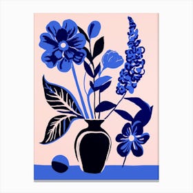 Blue Flower Illustration Hyacinth 2 Canvas Print