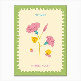 September Birthmonth Flower Morning Glory Canvas Print