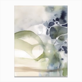 Watercolour Abstract Plae Green 2 Canvas Print