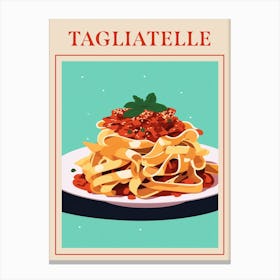 Tagliatelle Alla Bolognese Italian Pasta Poster Canvas Print