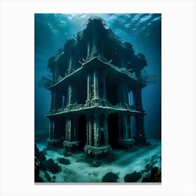 Underwater House-Reimagined 4 Canvas Print