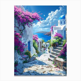 Beautiful Santorini Greece Wall Art 22 Canvas Print