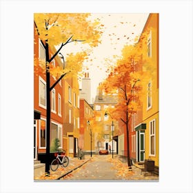 Copenhagen In Autumn Fall Travel Art 2 Canvas Print