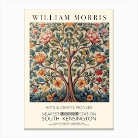 William Morris Print Exhibition Poster Tree Of Life Canvas Print