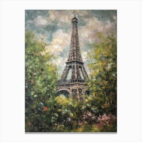 Eiffel Tower Paris France Pissarro Style 13 Canvas Print